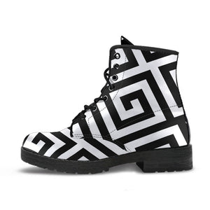 Combat Boots-Black and White Series 121 Vegan Leather | ACES