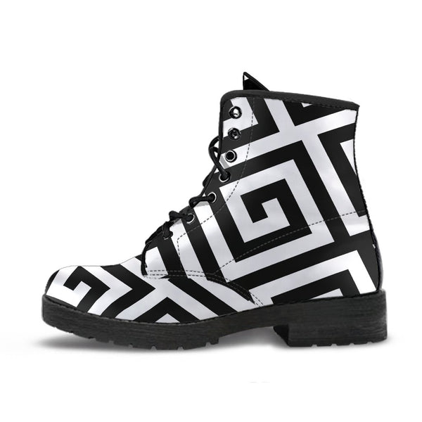 Combat Boots-Black and White Series 121 Vegan Leather | ACES