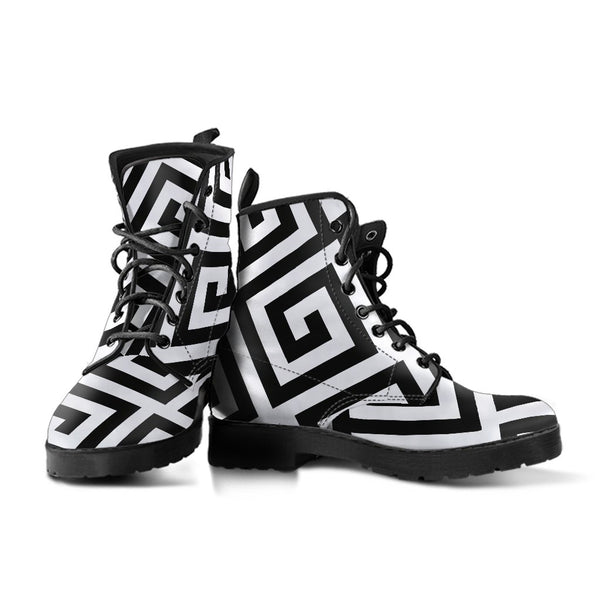 Combat Boots-Black and White Series 121 Vegan Leather | ACES