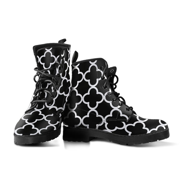 Combat Boots-Black and White Series 127 Vegan Leather | ACES