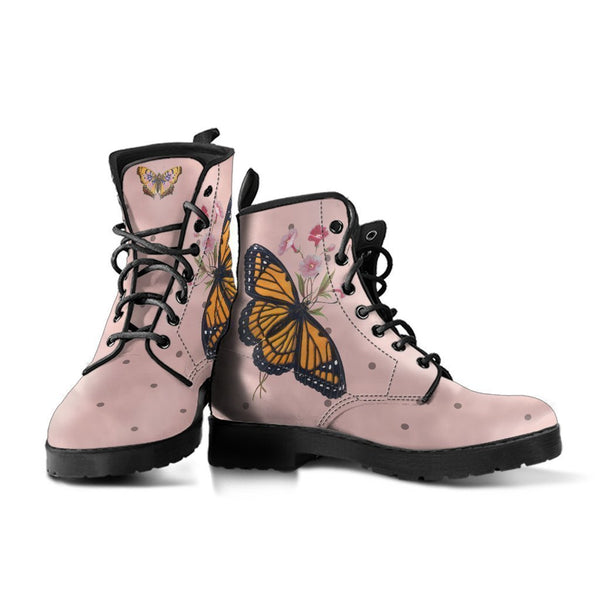 Combat Boots - Butterfly Shoes #101 Vintage | Blush Pink 