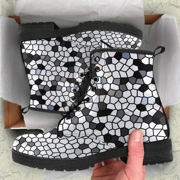 Combat Boots - Classic Mosaic | Boho Shoes Handmade Lace Up 
