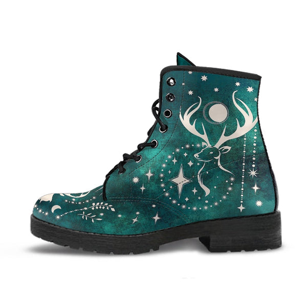 Combat Boots - Deer Celestial #103 Custom Shoes Women’s 