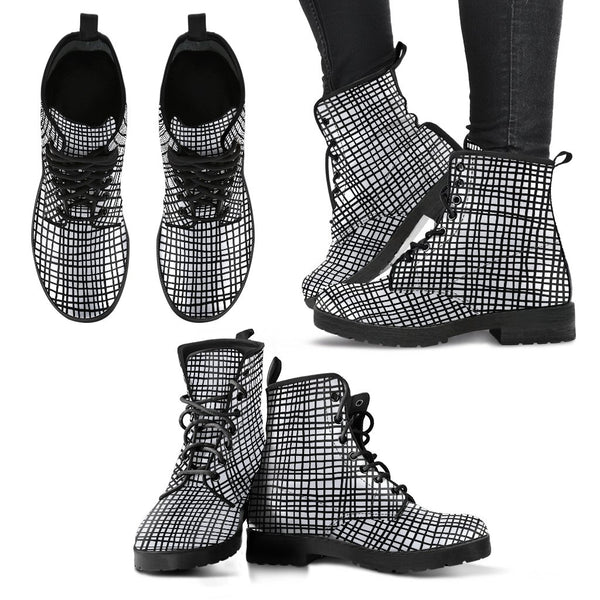 Combat Boots-Doodle Series 103 Vegan Leather | ACES INFINITY