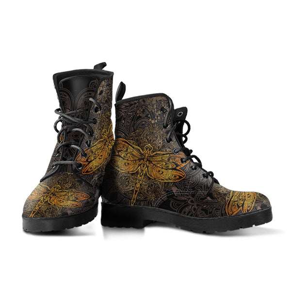 Combat Boots - Dragonfly | Vegan Leather Lace Up Boots Women