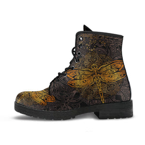 Combat Boots - Dragonfly | Vegan Leather Lace Up Boots Women