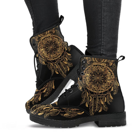 Combat Boots - Dreamcatcher | Vegan Leather Lace Up Boots