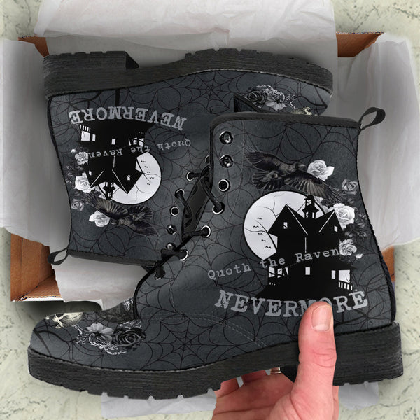 Combat Boots - Edgar Allan Poe Inspired #102 The Raven |