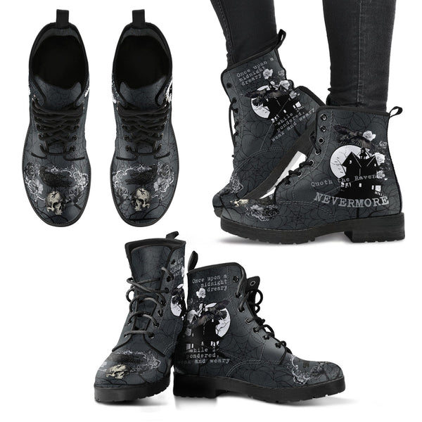 Combat Boots - Edgar Allan Poe Inspired #102 The Raven |