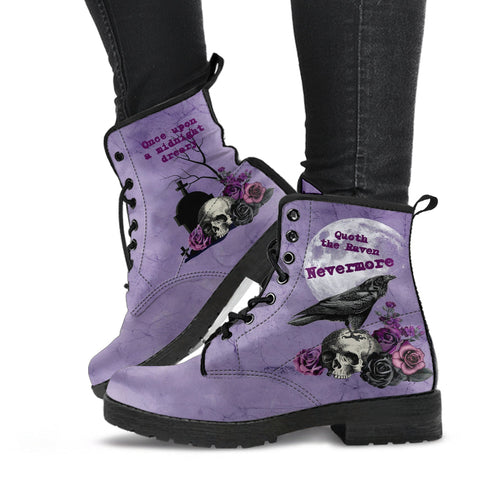 Combat Boots - Edgar Allan Poe Inspired #106 The Raven |