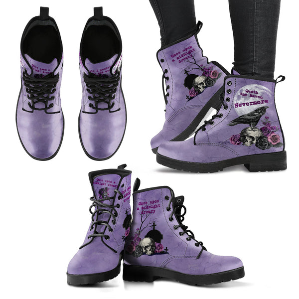 Combat Boots - Edgar Allan Poe Inspired #106 The Raven |