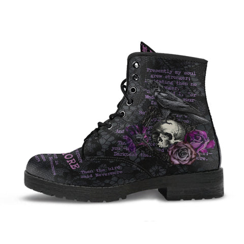 Combat Boots - Edgar Allan Poe Inspired #107 The Raven |