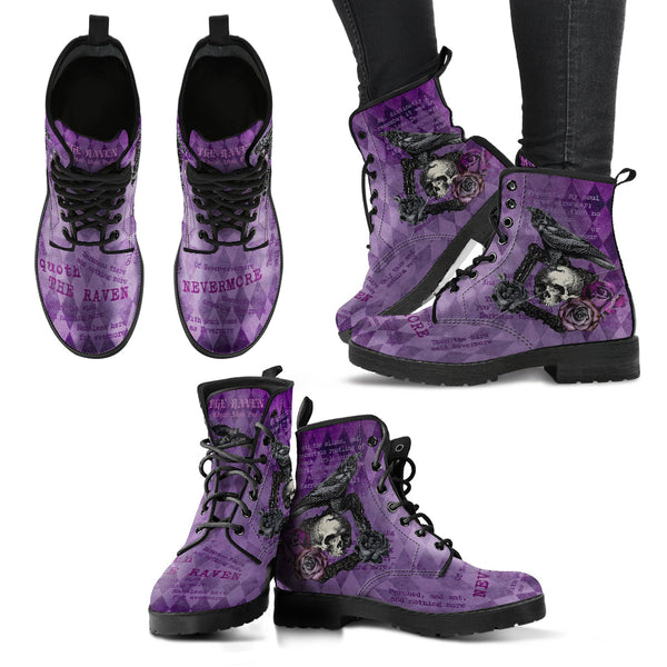 Combat Boots - Edgar Allan Poe Inspired #108 The Raven |