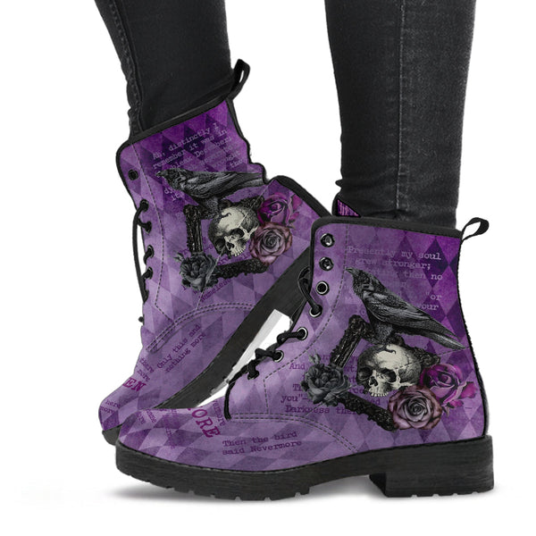 Combat Boots - Edgar Allan Poe Inspired #108 The Raven |