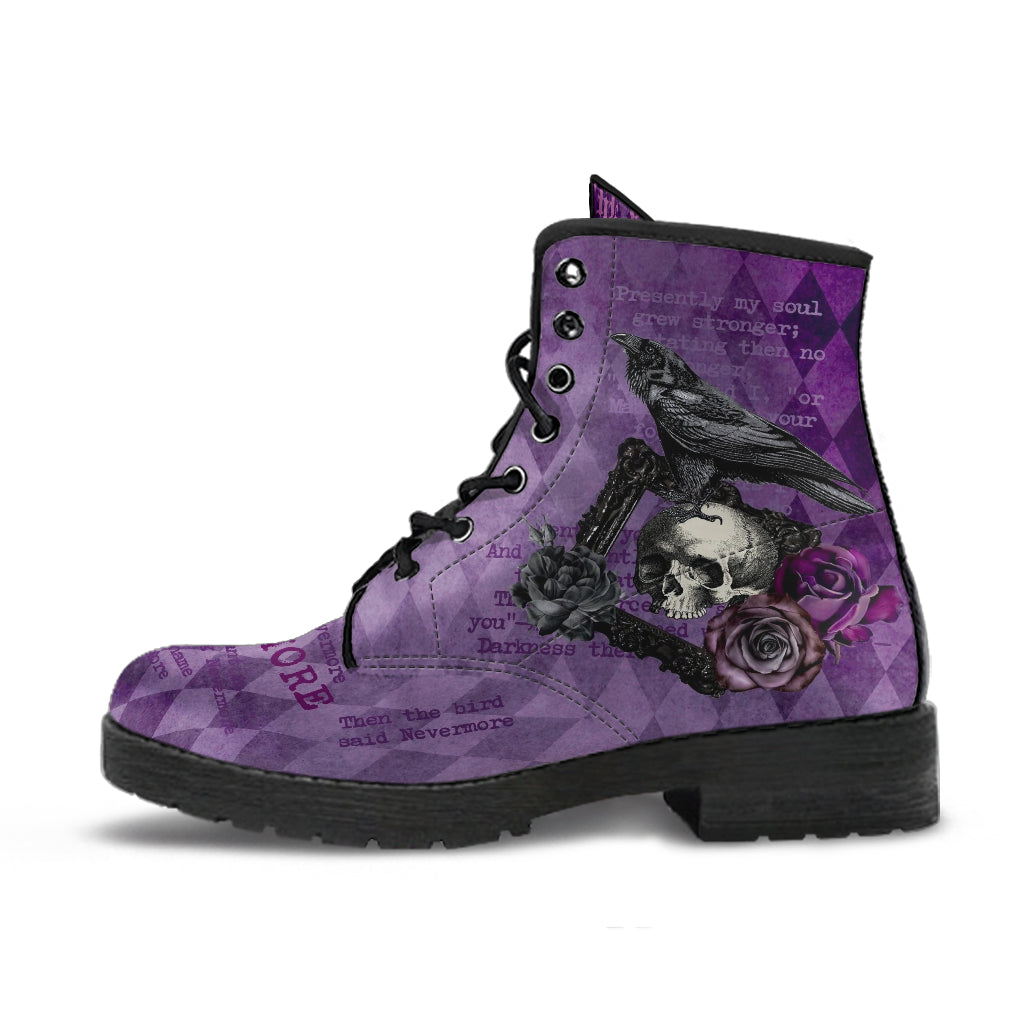 Combat Boots - Edgar Allan Poe Inspired #108 The Raven |