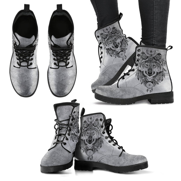 Combat Boots for Women - Boho Wolf 2 Handcrafted Boots |