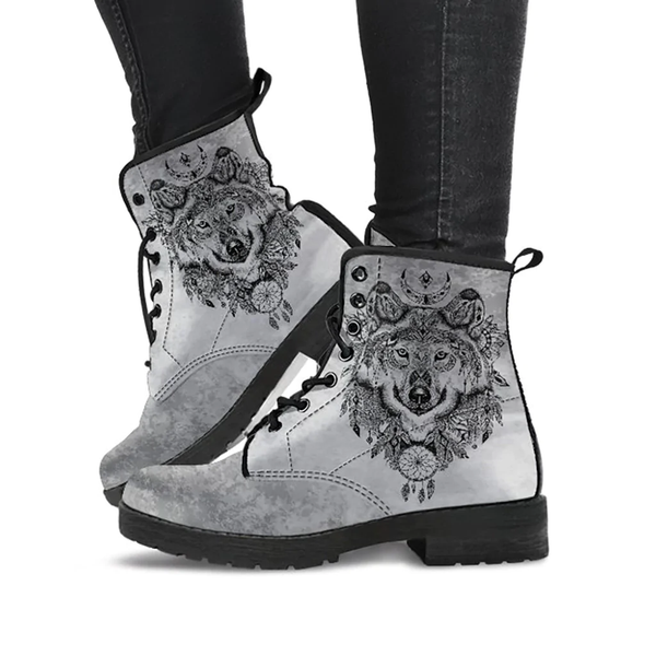 Combat Boots for Women - Boho Wolf 2 Handcrafted Boots |