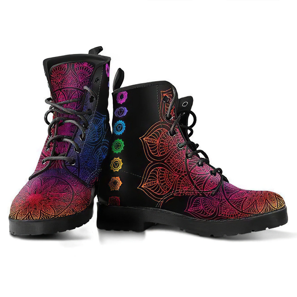 Combat Boots for Women - Chakra Handcrafted Boots | Unique