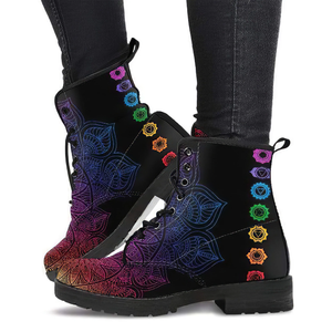 Combat Boots for Women - Chakra Handcrafted Boots | Unique