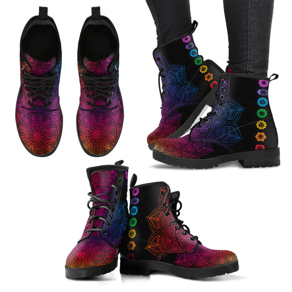 Combat Boots for Women - Chakra Handcrafted Boots | Unique