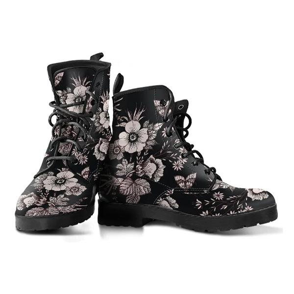 Combat Boots for Women - Flowers Handcrafted Boots | ACES