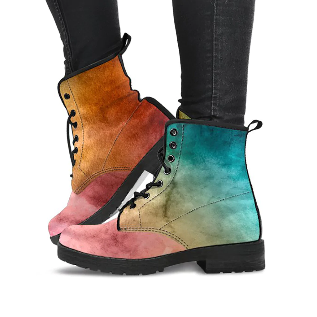 Combat Boots for Women - Grunge P11 | Unique Custom Faux