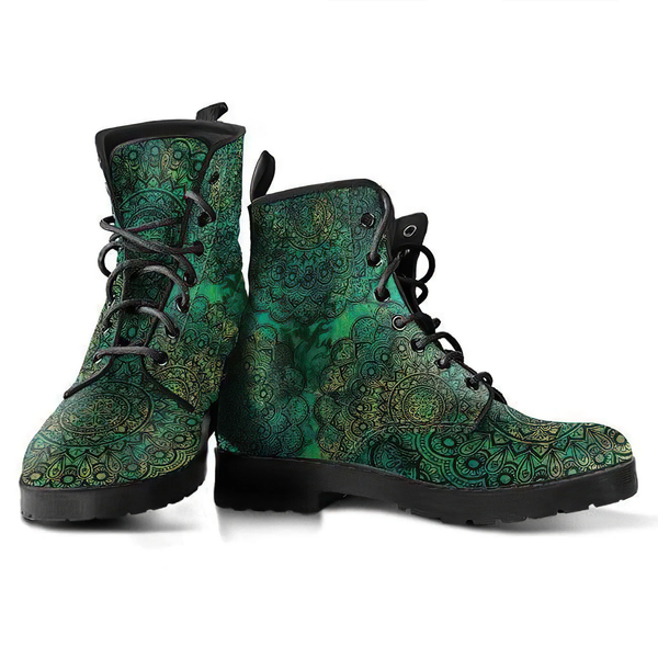 Combat Boots for Women - Mandala 4 Handcrafted Boots |