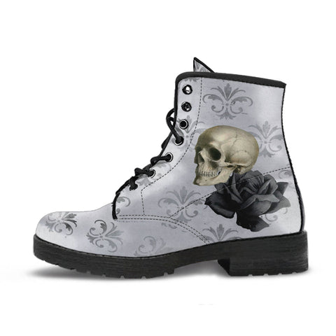 Combat Boots - Goth Shoes #105 Skulls Grunge Style | Vegan 