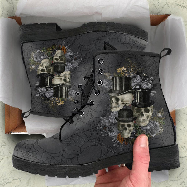 Combat Boots - Goth Shoes #11 Spiderweb Boots | Women’s 