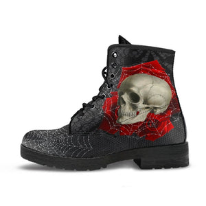 Combat Boots - Goth Shoes #14 Spiderweb Boots | Custom Shoes
