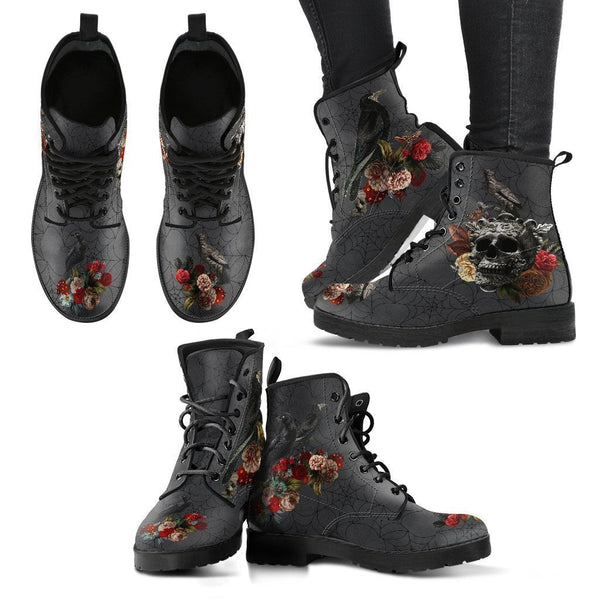 Combat Boots - Goth Shoes #31 Spiderweb Boots | Goth Boots