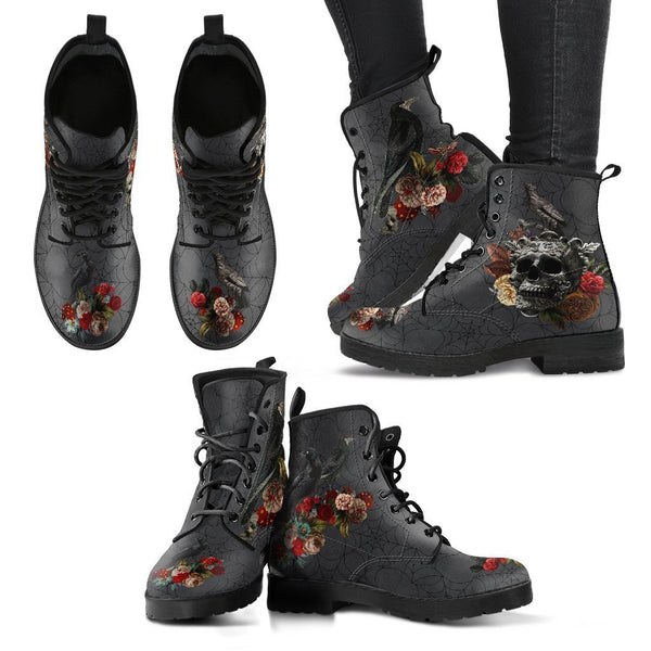 Combat Boots - Goth Shoes #31 Spiderweb Boots | Goth Boots 