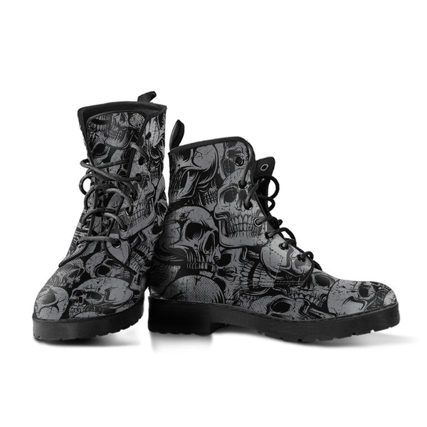 Combat Boots - Gothic Shoes #43 Skulls | Boho Shoes Goth