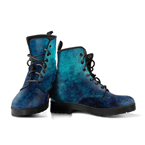 Combat Boots - Grunge Blue #101 | Unisex Adult Shoes Vegan