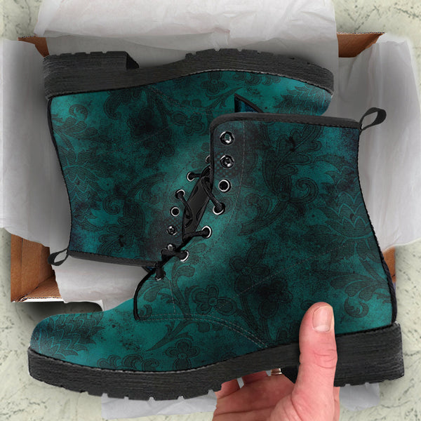 Combat Boots - Grunge Green #101 | Unisex Adult Shoes Vegan