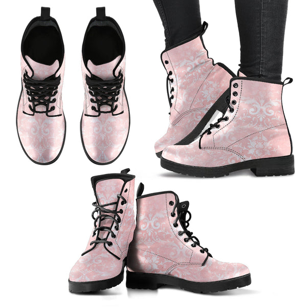 Combat Boots - Grunge Pink #102 | Unisex Adult Shoes Vegan 