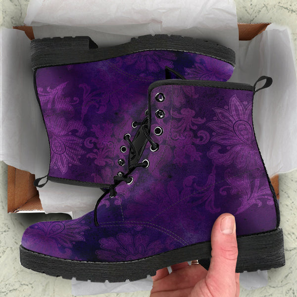 Purple Boots - Grunge Purple #102 | Combat Boots for Women