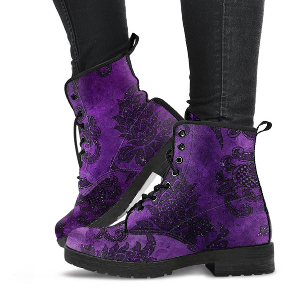 Purple Boots - Grunge Purple #103 | Combat Boots Unisex