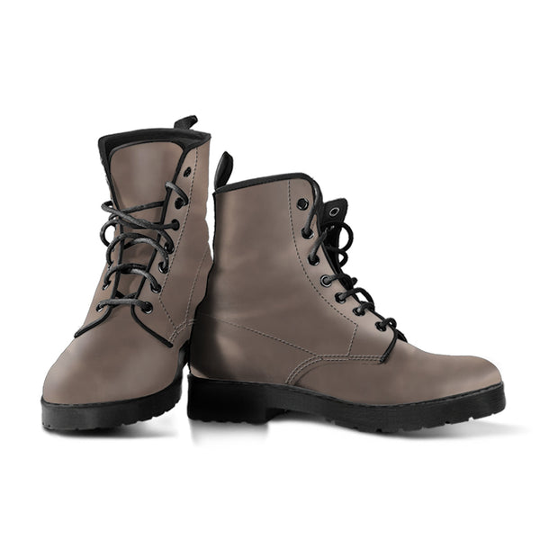 Combat Boots - Khaki | Boho Shoes Handmade Vegan Leather 