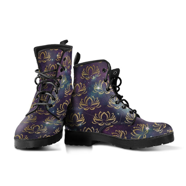 Combat Boots - Lotus | Purple Boots for Women Custom Shoes 