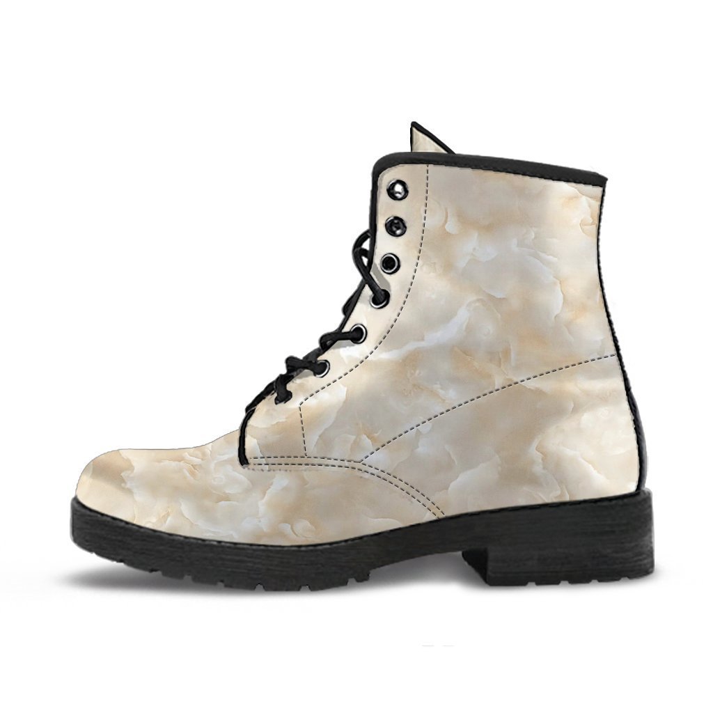 Combat Boots - Magnificent Marble | Boho Shoes Handmade Lace