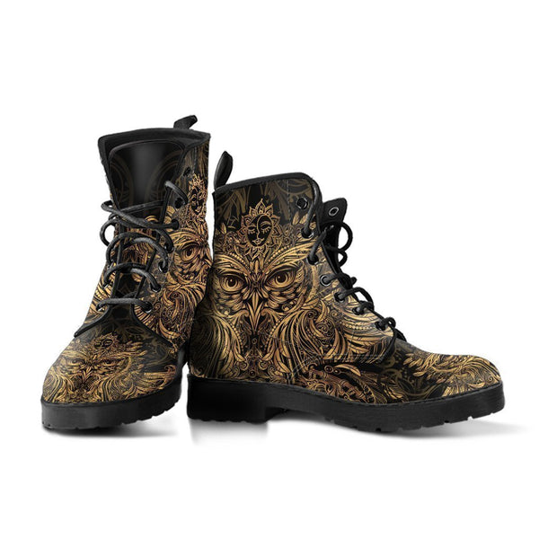 Combat Boots - Masquerade Mask | Vegan Leather Lace Up Boots