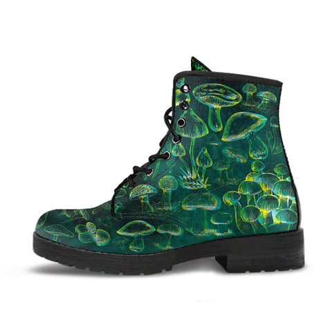 Combat Boots - Mushroom Boots #107 Grunge Green | Mushroom 