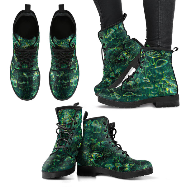 Combat Boots - Mushroom Boots #107 Grunge Green | Mushroom 