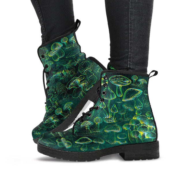 Combat Boots - Mushroom Boots #107 Grunge Green | Mushroom 