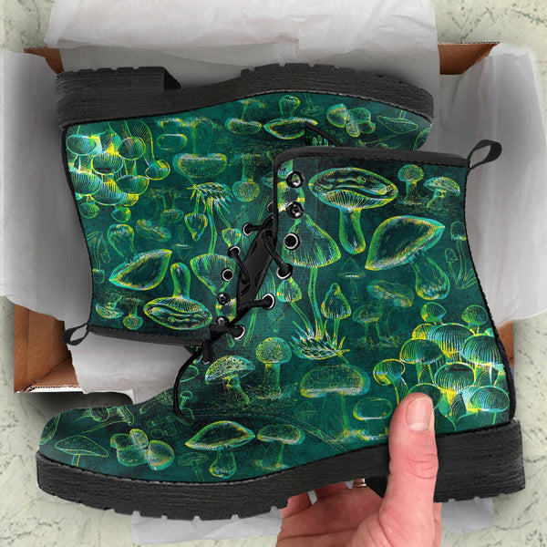 Combat Boots - Mushroom Boots #107 Grunge Green | Mushroom 