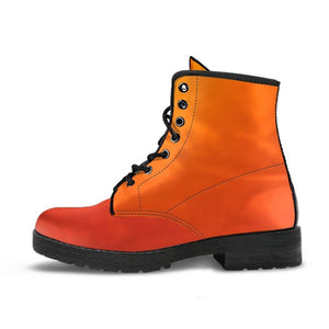 Combat Boots - Orange Ombre | Boho Shoes Handmade Lace Up