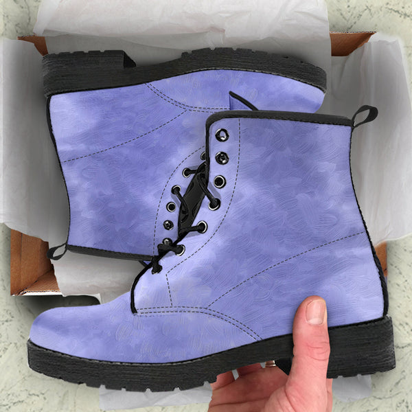 Purple Boots - Purple Pattern | Boho Shoes Handmade Lace Up