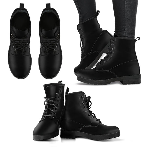 Combat Boots - Simply Black | Unisex Boots Custom Shoes