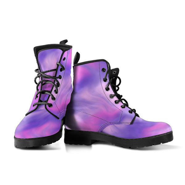 Combat Boots - Smoky Purple | Purple Boots for Women Vegan 